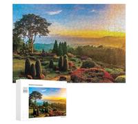 Rompecabezas 300 PCS para Adultos Sunset Garden Serenity -1 Rompecabezas De Juguete para Decoración De Pared, Divertido Y Humorístico, Cumpleaños 300 PCS