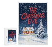 Rompecabezas 300 PCS para Adultos The Christmas Eve House Rompecabezas para Adultos Juegos Relajantes Corte De Precisión Oferta como Regalo para Toda La Familia 300 PCS