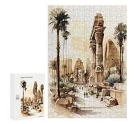 Rompecabezas 300 PCS para Adultos The Karnak Temple Egypt Rompecabezas para Adolescentes Juguete Decoración De Pared Decoración Desafiante De Completar 300 PCS