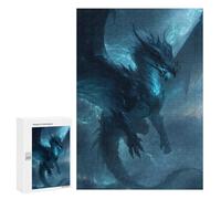Rompecabezas 300 PCS para Adultos Thunder Dragon Fantasy Artwork Rompecabezas para Adolescentes Actividades Familiares Desafío Educativo Juego Desafiante Y Juego Familiar 300 PCS