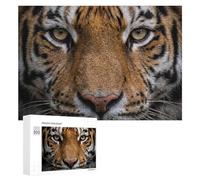 Rompecabezas 300 PCS para Adultos Tiger Face Close-Up Rompecabezas para Adultos Juguete Decoración De Pared Análisis Y Lógica Desafiante De Completar 300 PCS