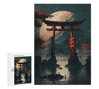 Rompecabezas 300 PCS para Adultos Torii Gate and Planet Rompecabezas para Adultos Juegos Relajantes Corte De Precisión Oferta como Regalo para Toda La Familia 300 PCS