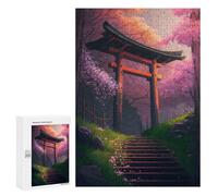 Rompecabezas 300 PCS para Adultos Torii Gate In The Forest Rompecabezas para Adultos Juguete Decoración De Pared Decoración Perfecta Regalos para Reducir El Estrés 300 PCS
