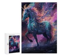 Rompecabezas 300 PCS para Adultos Unicorn at Starry Sky Rompecabezas para Adultos Juguetes De Bricolaje Pero Divertidos Y Humorísticos para Cumpleaños, Navidad 300 PCS