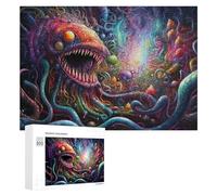 Rompecabezas 300 PCS para Adultos Vibrant Fantasy Creature Illustration -1 Rompecabezas para Adultos Juegos Relajantes Decoración Perfecta como Regalo para Toda La Familia 300 PCS