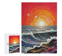 Rompecabezas 300 PCS para Adultos Vintage Beach Art Rompecabezas para Adultos Juego De Ingenio Regalo De Cumpleaños Ayuda A Ejercitar El Cerebro 300 PCS