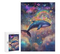 Rompecabezas 300 PCS para Adultos Whale Dreams in Rainbow Sky Rompecabezas Juego De Ingenio Difícil Oferta como Regalo para Toda La Familia 300 PCS