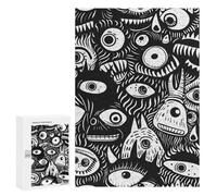 Rompecabezas 300 PCS para Adultos Whimsical Doodle Monster Rompecabezas para Adultos Juegos Divertidos Vacaciones En Casa Matar El Tiempo para Cumpleaños, Navidad 300 PCS