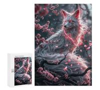Rompecabezas 300 PCS para Adultos White Kitsune Fox Rompecabezas para Adultos Juegos Relajantes Corte De Precisión Oferta como Regalo para Toda La Familia 300 PCS