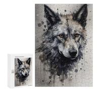 Rompecabezas 300 PCS para Adultos Wolf Beauty Black Ink Rompecabezas para Adultos Juegos Relajantes Corte De Precisión Oferta como Regalo para Toda La Familia 300 PCS
