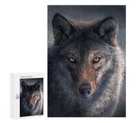 Rompecabezas 300 PCS para Adultos Wolf's Gaze Wild Eyes -1 Rompecabezas para Adultos Juegos Familiares Carrera De Velocidad Manual Regalos para Amigos Y Familiares 300 PCS