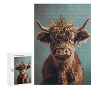 Rompecabezas 300 PCS para Adultos Yak King Pastel Crown Rompecabezas para Adultos Juegos Divertidos Vacaciones En Casa Matar El Tiempo para Cumpleaños, Navidad 300 PCS