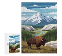 Rompecabezas 300 PCS para Adultos Yellowstone National Park Rompecabezas para Adultos Juguete Decoración De Pared Mejora La Memoria Regalo De Cumpleaños, Regalos, 300 PCS