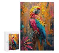 Rompecabezas 300 PCS Parrot Oil Painting Rompecabezas para Adultos Juguete Decoración De Pared Patrón De Ensamblaje Oferta como Regalos para Toda La Familia 300 PCS