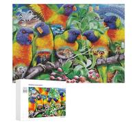 Rompecabezas 300 PCS Rainbow Lorikeets in Australia Rompecabezas Juguetes Antiestrés Pero Divertidos Y Humorísticos Oferta como Regalos para Toda La Familia 300 PCS