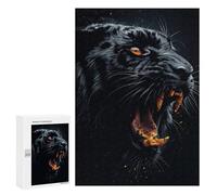 Rompecabezas 300 PCS Roaring Black Panther Rompecabezas para Adultos Juguete Decoración De Pared Patrón De Ensamblaje Oferta como Regalos para Toda La Familia 300 PCS