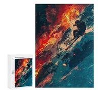 Rompecabezas 300 PCS Skier In A Snowy Mountain Rompecabezas para Adultos Juguete Decoración De Pared Patrón De Ensamblaje Oferta como Regalos para Toda La Familia 300 PCS