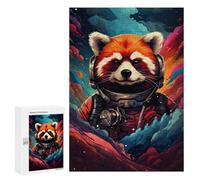 Rompecabezas 300 PCS Space Red Panda Adventure -4 Rompecabezas para Adolescentes Carrera De Velocidad Manual Actividades Divertidas En Casa Juego Desafiante Y Juego Familiar 300 PCS