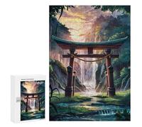Rompecabezas 300 PCS Torii Gate in Forest Rompecabezas para Adultos Juguete Decoración De Pared Patrón De Ensamblaje Oferta como Regalos para Toda La Familia 300 PCS