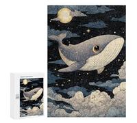 Rompecabezas 300 PCS Whale in The Sky-5 Rompecabezas para Adultos Mejora La Memoria Interacción Entre Padres E Hijos Juegos De Ingenio para La Familia 300 PCS