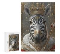 Rompecabezas 300 PCS Zebra King Rompecabezas para Adultos Juguete Decoración De Pared Patrón De Ensamblaje Oferta como Regalos para Toda La Familia 300 PCS