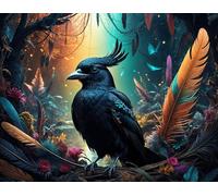 Rompecabezas 3000 Piezas para Adultos 122 x 81 cm,Juego Antiestrés, DIY Puzzle para Veladas en Familia y Regalos Originales (Plumas de Cuervo)