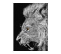 Rompecabezas 38x26cm/1000pcs Lion Fractal Black White Rompecabezas para Adultos Juguetes Antiestrés Montaje De Patrones Cumpleaños Y Navidad 38x26cm/1000pcs