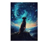Rompecabezas 38x26cm/1000pcs para Adolescentes Cosmic Dog Rompecabezas para Adultos Juegos De Relajación Decoración Desafío Educativo 38x26cm/1000pcs