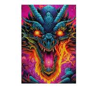 Rompecabezas 38x26cm/1000pcs para Adolescentes Dragon'S Fiery Roar -7 Rompecabezas para Adultos Juguetes Antiestrés Regalos para Mujeres 38x26cm/1000pcs