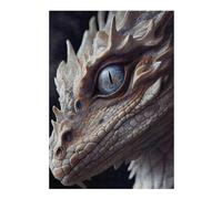 Rompecabezas 38x26cm/1000pcs para Adolescentes Fantasy White Dragon Rompecabezas De Juguete para Decoración De Pared, Desafío Educativo De Ensamblaje De Patrones 38x26cm/1000pcs