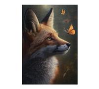 Rompecabezas 38x26cm/1000pcs para Adolescentes Fox Fantasy Butterfly Rompecabezas para Adultos Juegos Familiares Decoración De Pared Interacción Entre Padres E Hijos 38x26cm/1000pcs