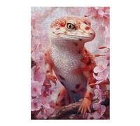 Rompecabezas 38x26cm/1000pcs para Adolescentes Leopard Gecko Watercolor Rompecabezas para Adultos Juegos De Relajación Decoración Desafío Educativo 38x26cm/1000pcs