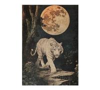 Rompecabezas 38x26cm/1000pcs para Adolescentes Lone White Tiger Rompecabezas para Adolescentes Juegos Relajantes para La Diversión Familiar para Cumpleaños, Navidad 38x26cm/1000pcs