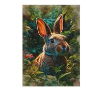 Rompecabezas 38x26cm/1000pcs para Adultos Curious Rabbit in The Garden Rompecabezas Juegos De Relajación Análisis Y Lógica Oferta como Regalos para Toda La Familia 38x26cm/1000pcs