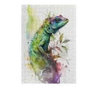 Rompecabezas 38x26cm/1000pcs para Adultos Lizard Watercolor Rompecabezas para Adultos Juegos Relajantes Difícil Difícil para Cumpleaños, Navidad 38x26cm/1000pcs