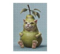Rompecabezas 38x26cm/1000pcs para Adultos Pear Cat Funny Rompecabezas para Adultos Juegos Relajantes Regalos De Cumpleaños para Amigos Y Familiares 38x26cm/1000pcs