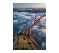 Rompecabezas 38x26cm/1000pcsS para Adolescentes Golden Gate Bridge in Fog-3 Rompecabezas Juego De Ingenio Desafío Difícil para Cumpleaños, Navidad 38x26cm/1000pcsS