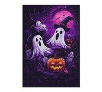 Rompecabezas 38x26cm/1000pcsS para Adultos Halloween Ghosts and Pumpkins Rompecabezas para Adolescentes Juego Familiar Decoración del Hogar Regalos Y Cumpleaños Únicos 38x26cm/1000pcsS