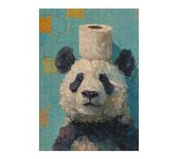 Rompecabezas 38x26cm/1000pcsS para Adultos Panda with Toilet Paper on Head-1 Rompecabezas para Adultos Juguete Decoración De Pared Regalos para Mujeres Gran Regalo para Juegos 38x26cm/1000pcsS