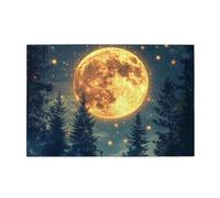 Rompecabezas 3D de 1000 piezas de luna llena, estrellas y pino, cielo nocturno, rompecabezas de madera para adultos, regalos para decoración del hogar