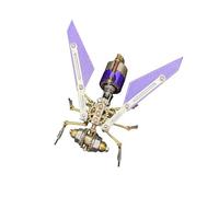 Rompecabezas 3D de avispa de metal, kit de modelo mecánico Steampunk con alas batientes biónicas, para adultos y adolescentes (127 piezas)