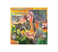 Rompecabezas 3D de criatura 2 EN 1 T-REX + BRACHIOSAURUS
