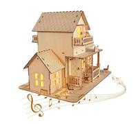Rompecabezas 3D De Madera para Adultos Kit De Maqueta Cabaña Caja De Música Regalo para Hombres