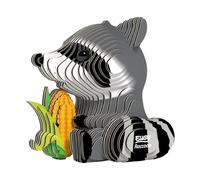 Rompecabezas 3D de mapache de Eugy: rompecabezas de juguete educativo ecol gico de 46 piezas para ni os, ni as y ni os de 6 a os en adelante