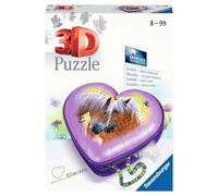 Rompecabezas 3D Ravensburger 11171, Caja con Forma de corazón de Caballo, Caja de Almacenamiento Hecha con Piezas de Rompecabezas con Formas tridimensionales,