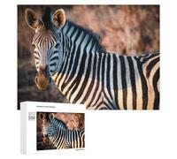 Rompecabezas 500 PCS Animals Zebra Africa Wild Rompecabezas para Adolescentes Juegos Relajantes Desafío Difícil Cumpleaños Y Navidad 500 PCS