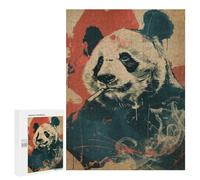 Rompecabezas 500 PCS Banksy Panda Smoking Art Rompecabezas para Adultos Juguete Decoración De Pared Regalo De Cumpleaños Oferta como Regalos para Toda La Familia 500 PCS