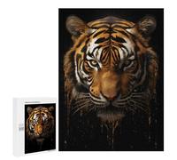 Rompecabezas 500 PCS Black Dark Bengal Tiger Rompecabezas para Adultos Juguete Decoración De Pared Regalo De Cumpleaños Oferta como Regalos para Toda La Familia 500 PCS