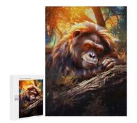 Rompecabezas 500 PCS Chimpanzee in The Trees Rompecabezas para Adultos Juguete Decoración De Pared Patrón De Ensamblaje Oferta como Regalos para Toda La Familia 500 PCS