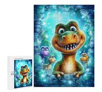 Rompecabezas 500 PCS Colorful Dinosaur Friends Rompecabezas para Adolescentes Alivia El Estrés Desafío Educativo Regalos Y Cumpleaños Únicos 500 PCS